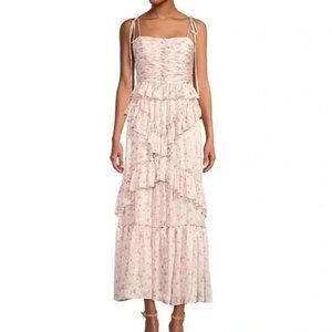 Antonio Melani Crinkled Chiffon Sleeveless Maxi Dress- Size 4